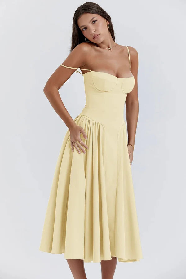 Jutte - Women's sleeveless midi dress