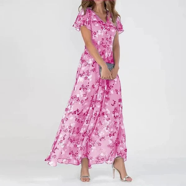 Victoria - Elegant summer maxi dress with floral print