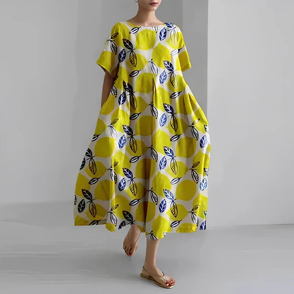 Naomi - Boho maxi dress with flowers for spring