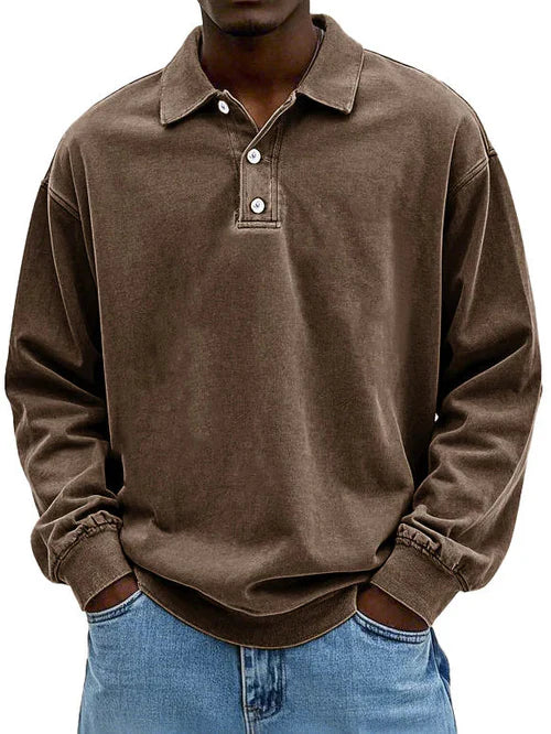 Caspian - Men's long-sleeved polo of the highest quality