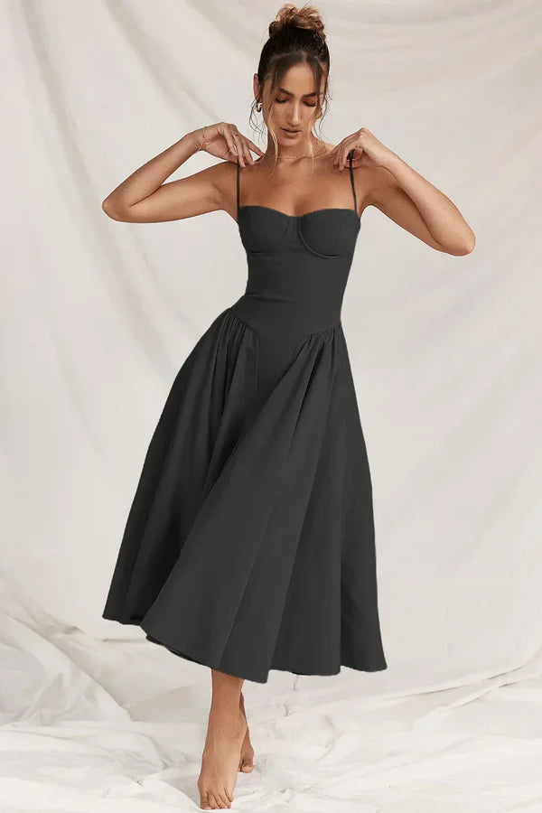 Jutte - Women's sleeveless midi dress