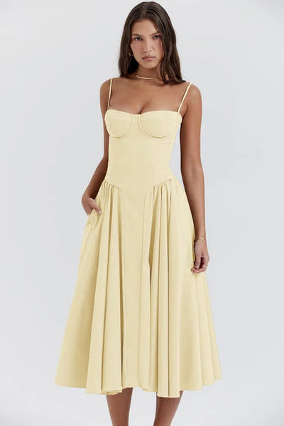 Jutte - Women's sleeveless midi dress