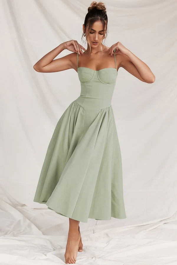 Jutte - Women's sleeveless midi dress