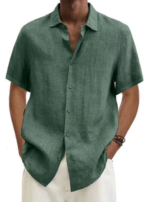 Jared - Men's summer shirt made of breathable cotton-linen