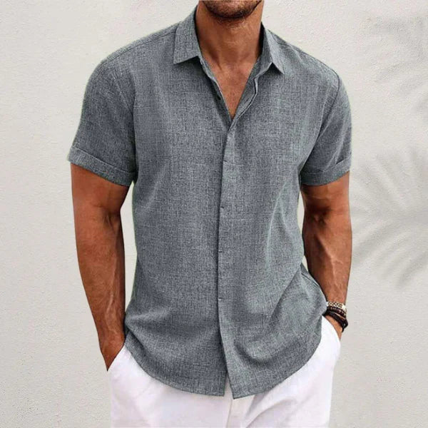 Oberon - Men's Short Sleeve Linen Shirt