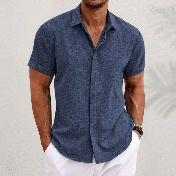 Oberon - Men's Short Sleeve Linen Shirt