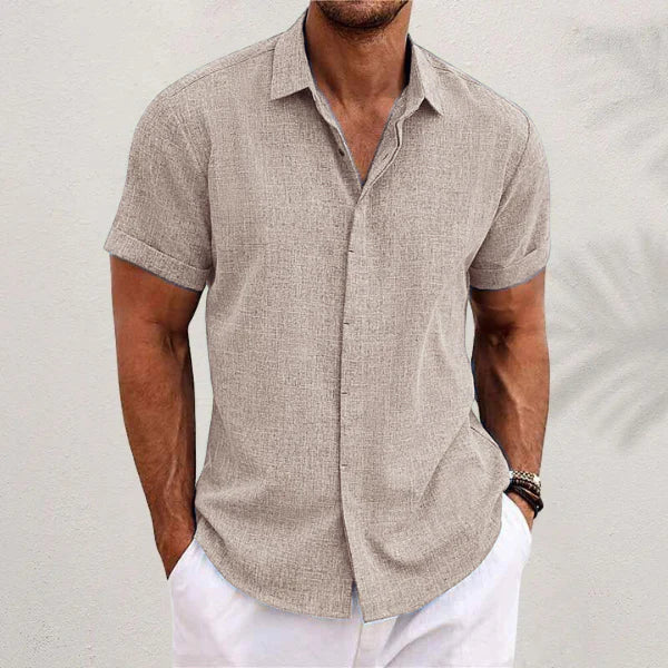 Oberon - Men's Short Sleeve Linen Shirt