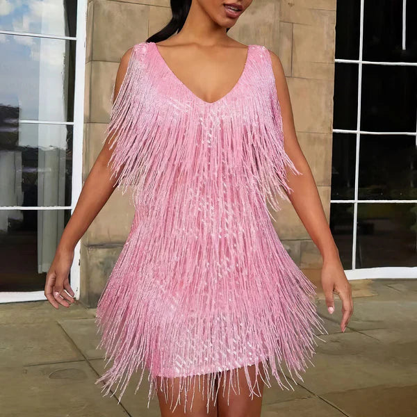 Ruby – 1920s flapper dress with fringes