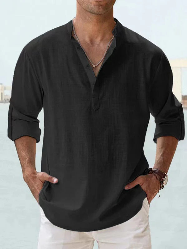Ohitekah - Linen T-Shirt for Men, Comfortable & Breathable
