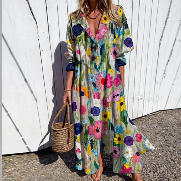 Noelia – Blouse dress with vibrant floral print