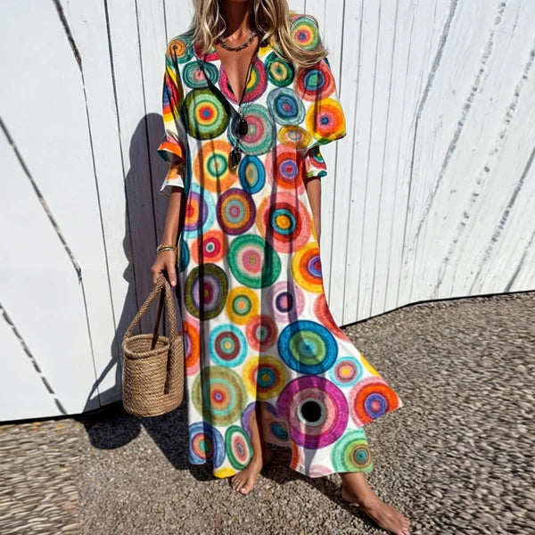 Noelia – Blouse dress with vibrant floral print