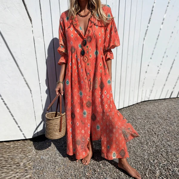 Noelia – Blouse dress with vibrant floral print