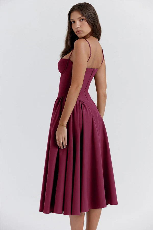 Jutte - Women's sleeveless midi dress