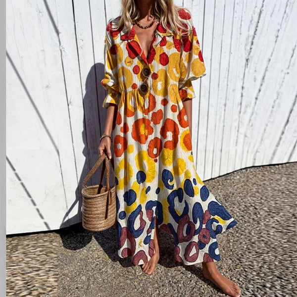 Noelia – Blouse dress with vibrant floral print