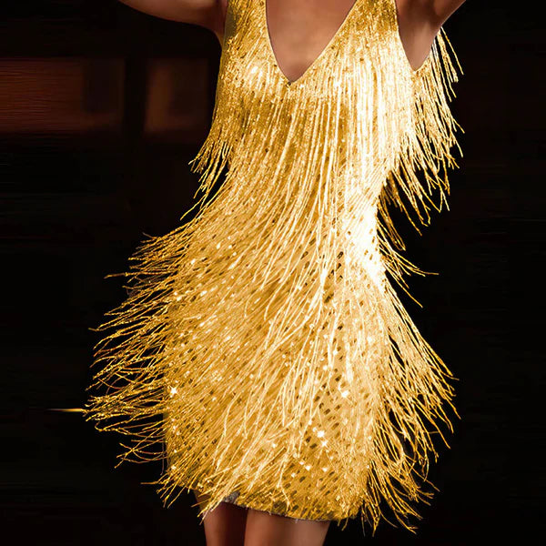 Ruby – 1920s flapper dress with fringes
