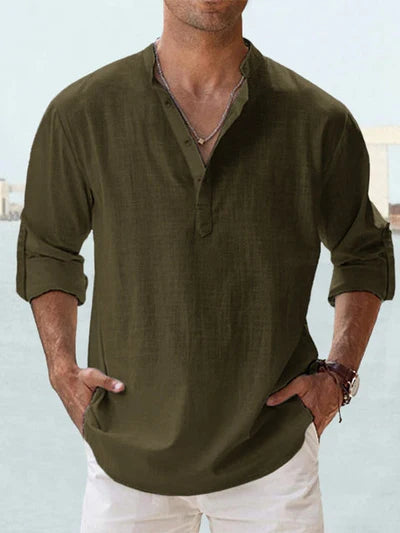 Ohitekah - Linen T-Shirt for Men, Comfortable & Breathable