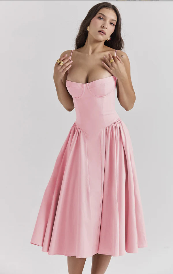 Jutte - Women's sleeveless midi dress