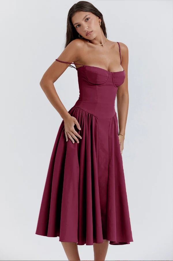 Jutte - Women's sleeveless midi dress