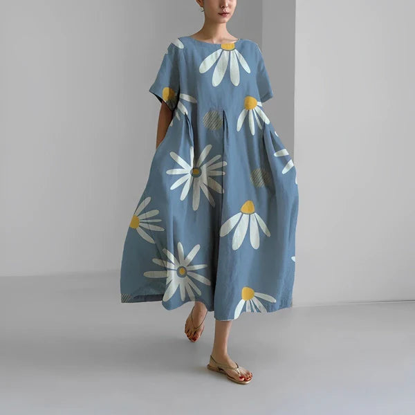 Naomi - Boho maxi dress with flowers for spring