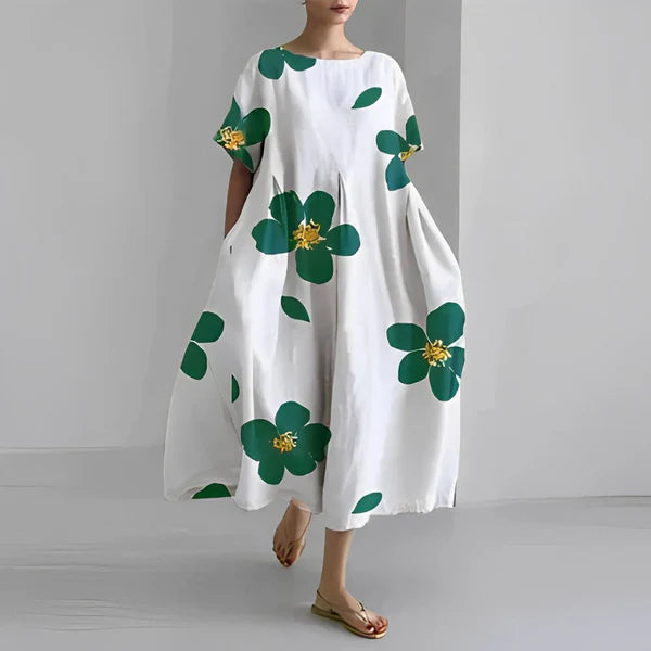Naomi - Boho maxi dress with flowers for spring