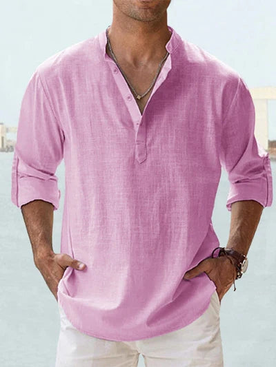 Ohitekah - Linen T-Shirt for Men, Comfortable & Breathable